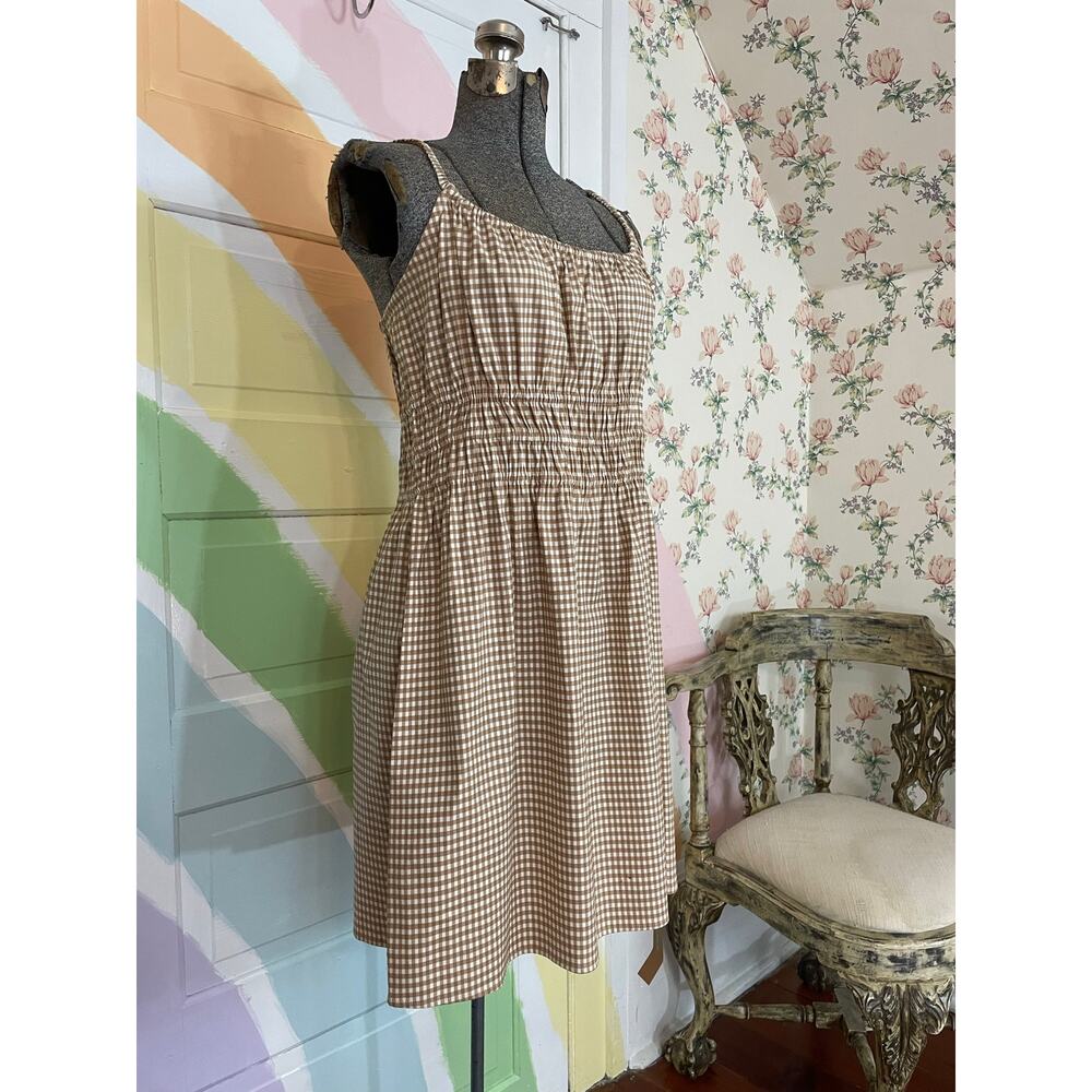 Reformation Kathleen NWT XL Gingham Sundress Organic Cotton Smocked Midi Dress - Picture 3 of 11